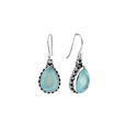 Sterling Silver Aqua Chalcedony Gemstone Earring