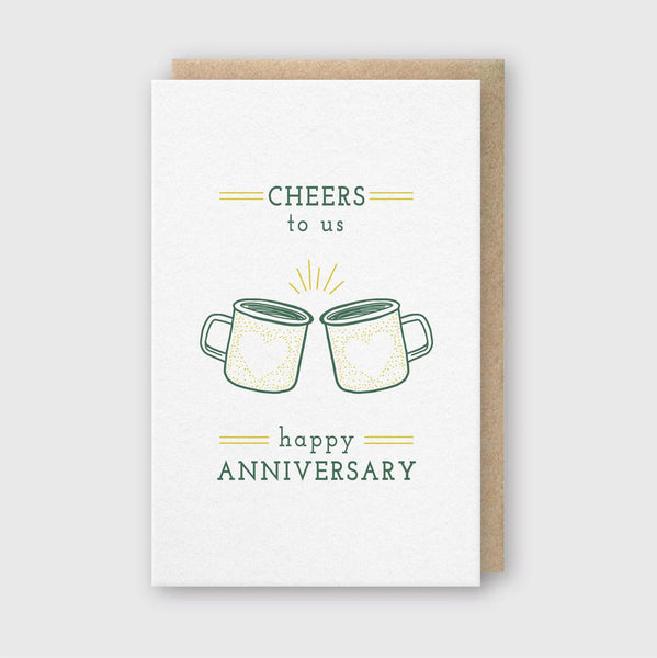 Cheers To Us Mugs Anniversary Card