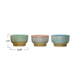 Stoneware Bowl, Reactive Glaze, 3 Colors (each color will vary)