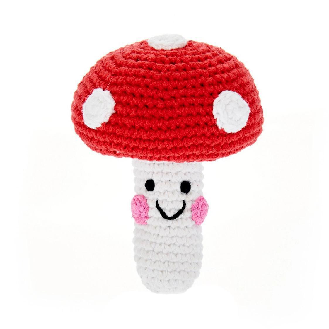 Whimsical Red Mushroom Rattle