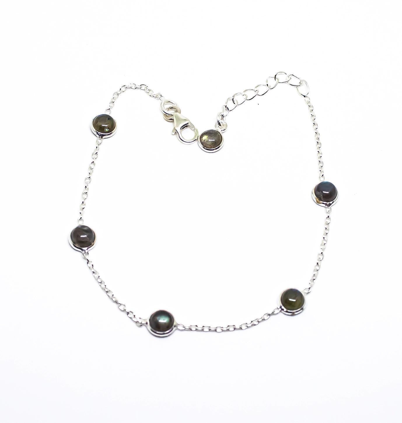 Labradorite Sterling Silver Bracelet