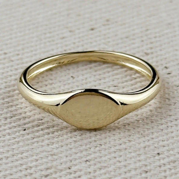 18k Gold Filled Signet Ring