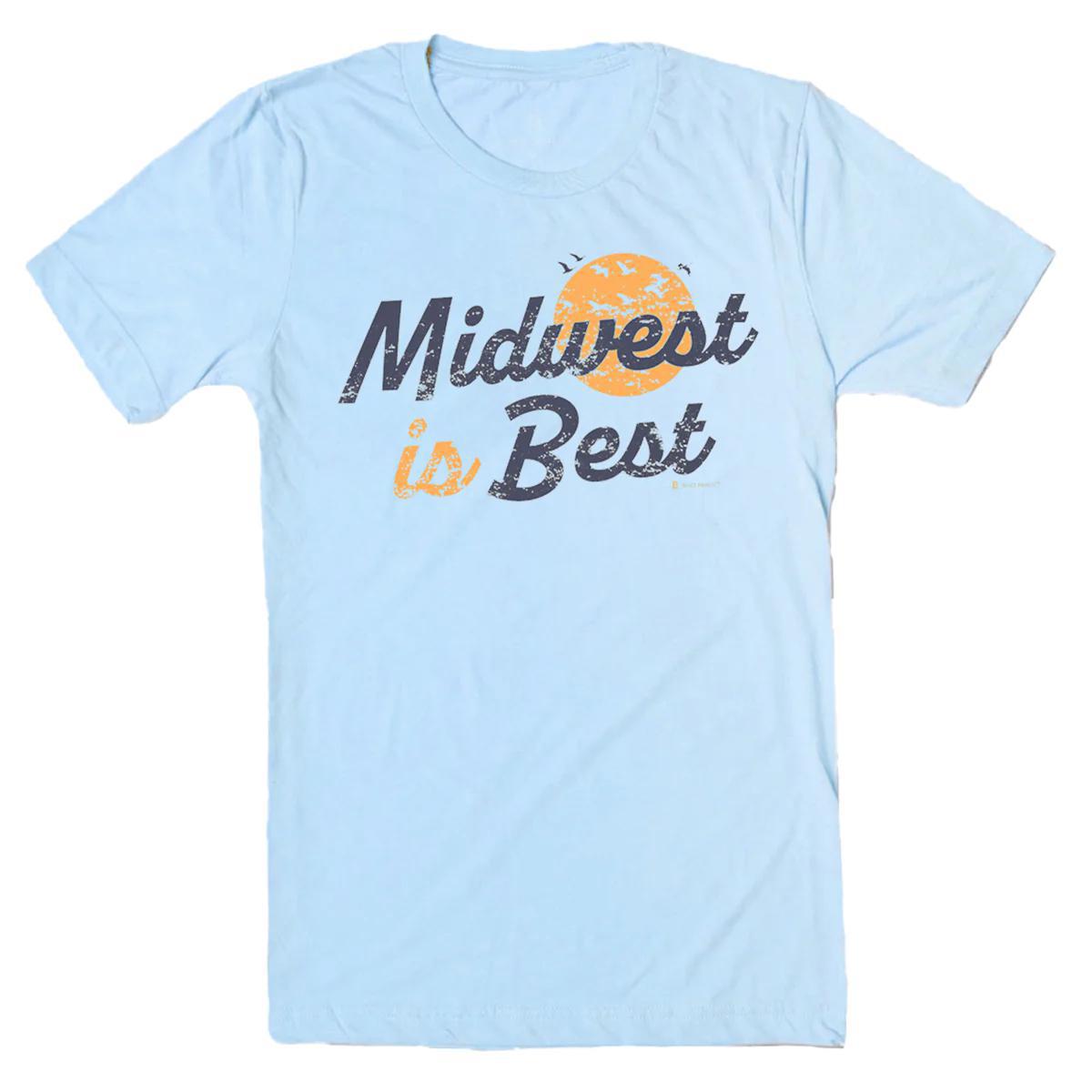 Midwest Is Best Blue T-Shirt