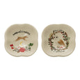 Stoneware Pedestal Dish with Forest Animals