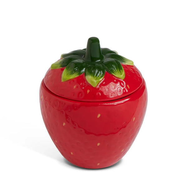 Ceramic Strawberry Sugar Bowl