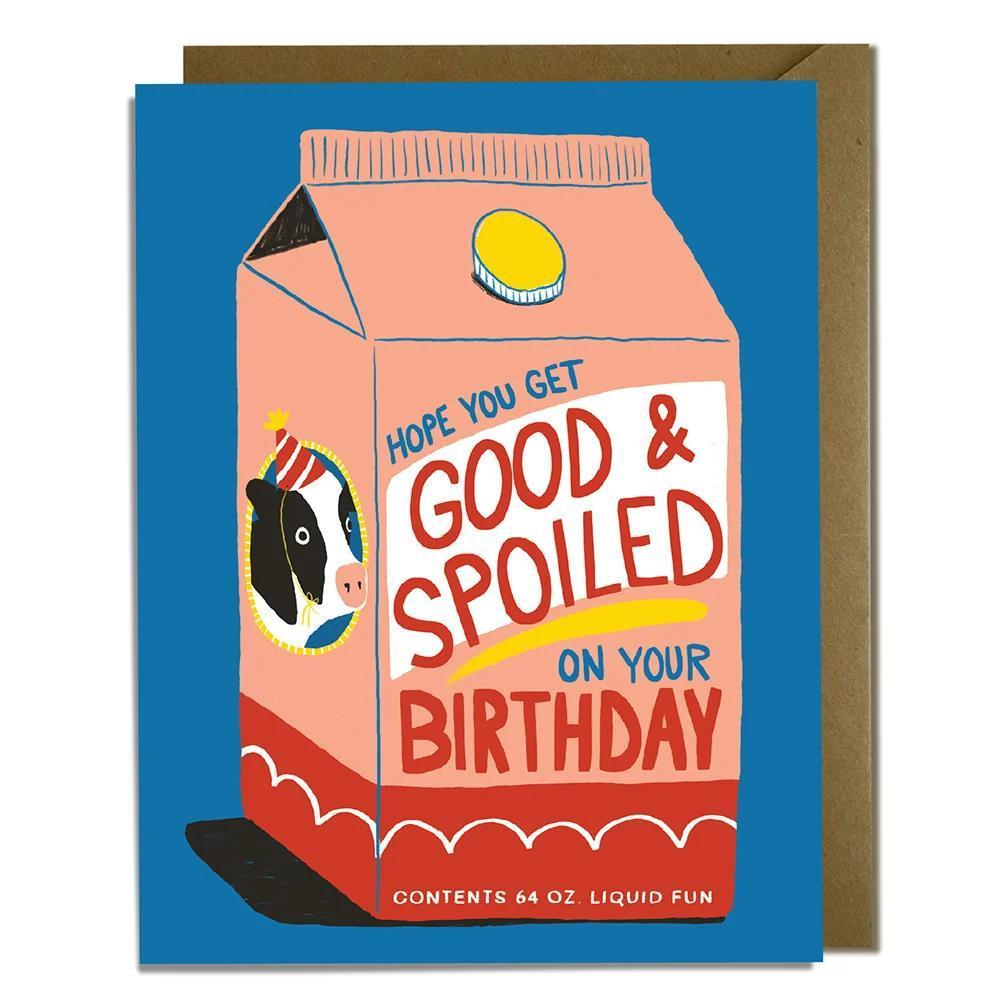 Spoiled milk funny birthday card
