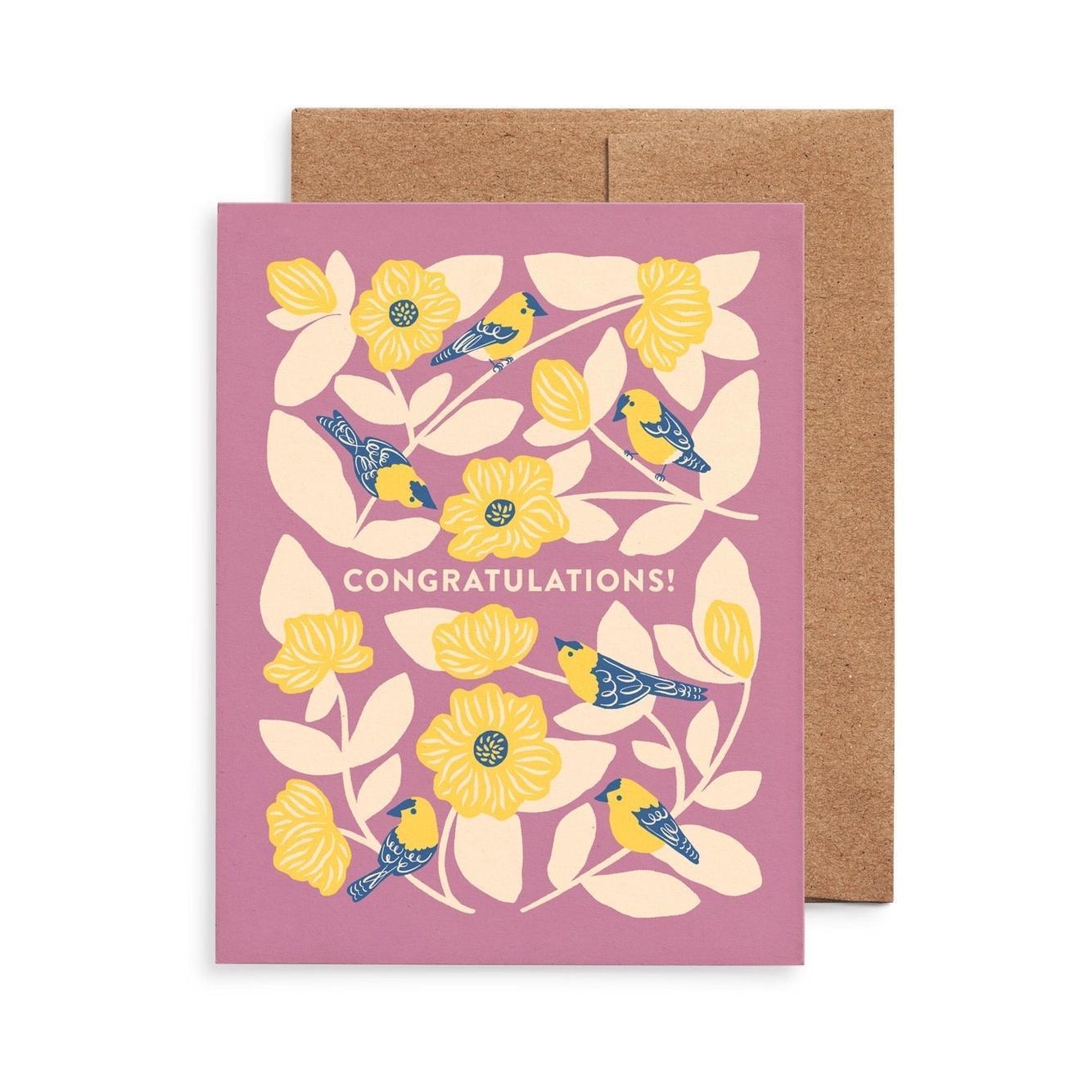 Goldfinch Congratulations Card