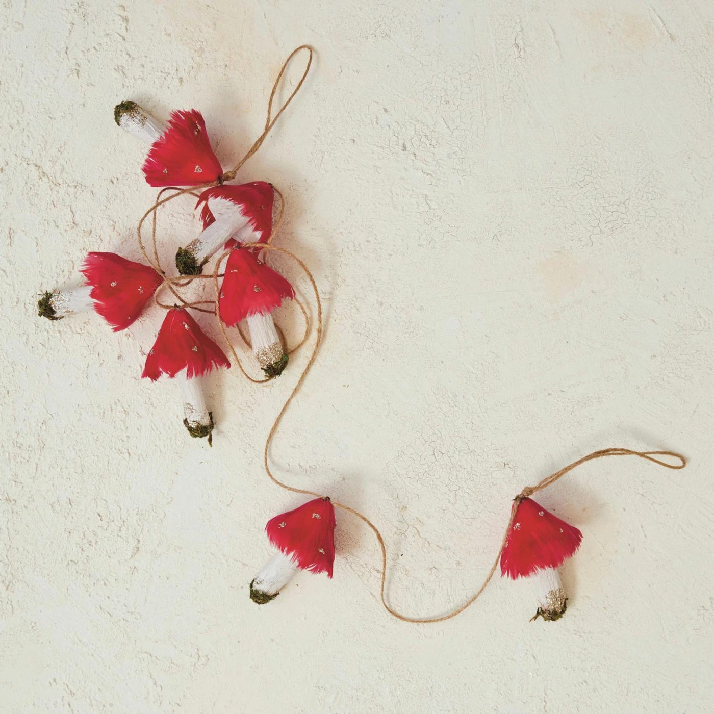 Feather & Foam Mushroom Garland