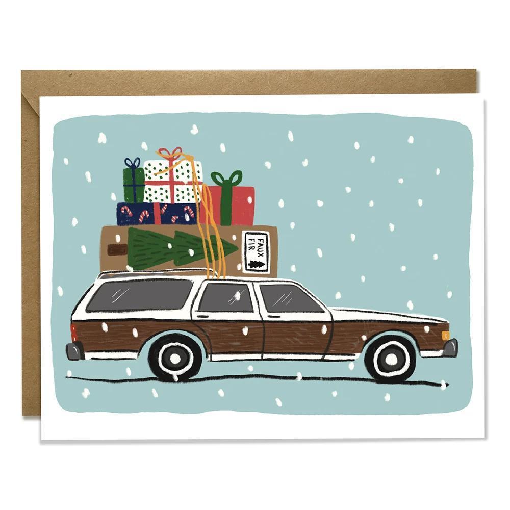 Retro Station Wagon Holiday Card | Set of 8