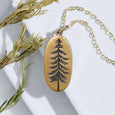 Oval Pine Tree Necklace