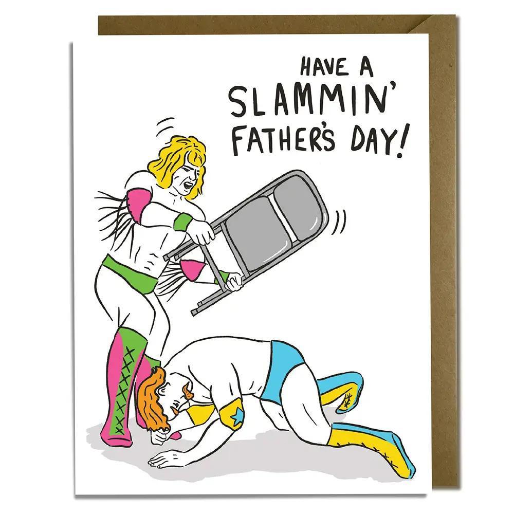 Slammin Wrestle Dad Father’s Day Card