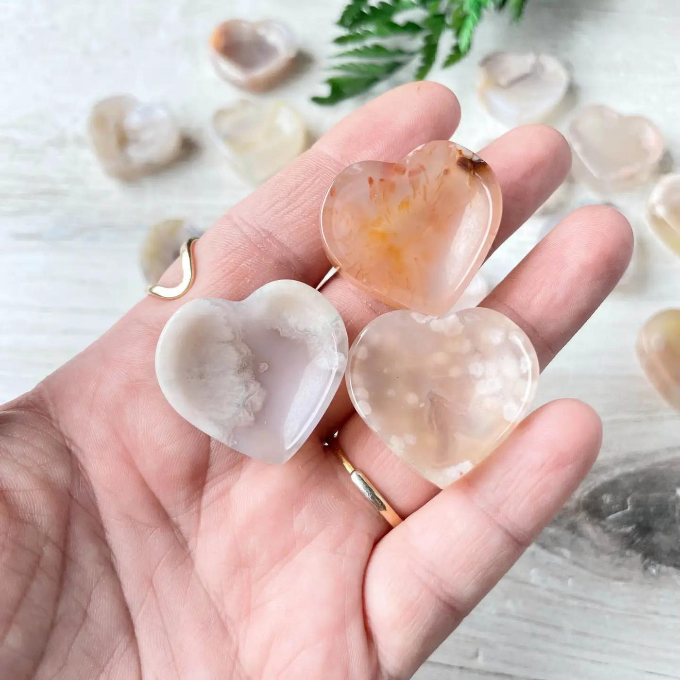 Mini Heart Flower Agate Bowl