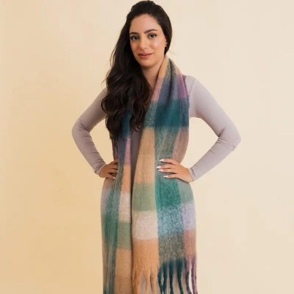 Cozy Breeze Oversized Fringe Scarf