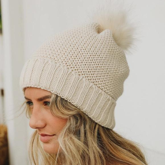 Chunky Knit Pom Hat