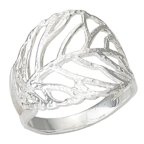Sterling Silver Open Leaf Ring