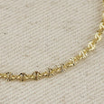 18k Gold Filled Diamond Cut Chain Bracelet