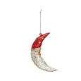 Mercury Glass Santa Moon Ornament