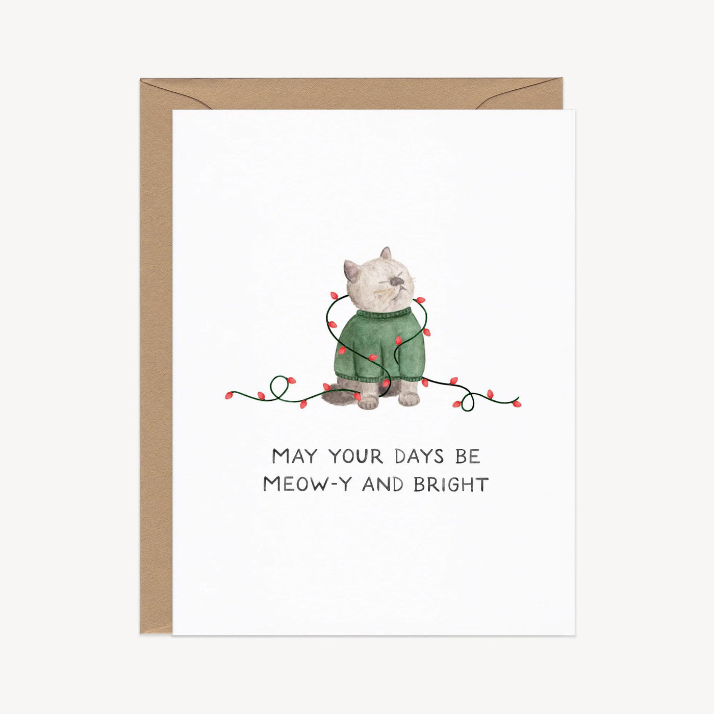 Meow-y and Bright Christmas Card
