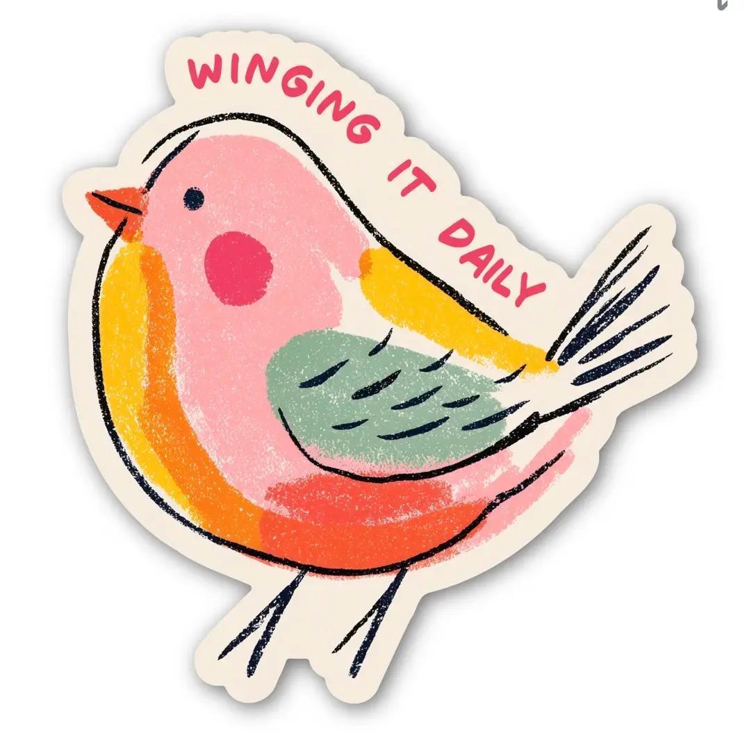 Winging It Daily Bird Sticker