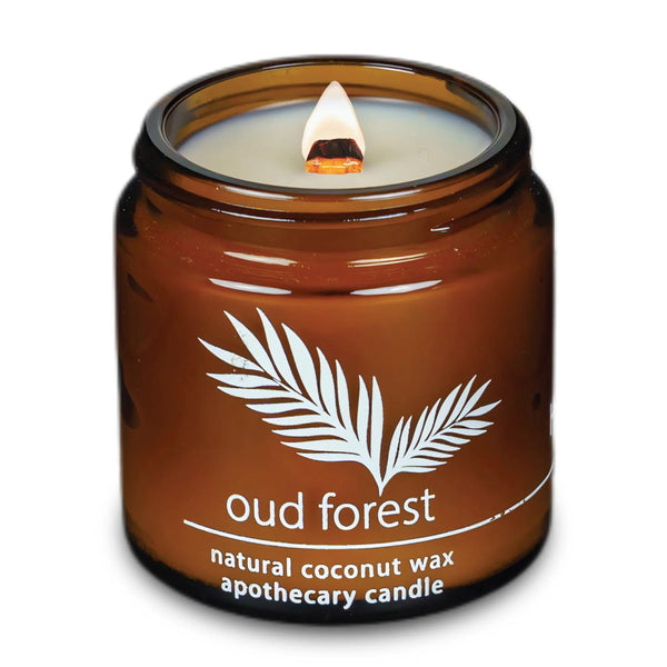 Oud Forest 4oz Apothecary Coconut Wax Woodwick Candle