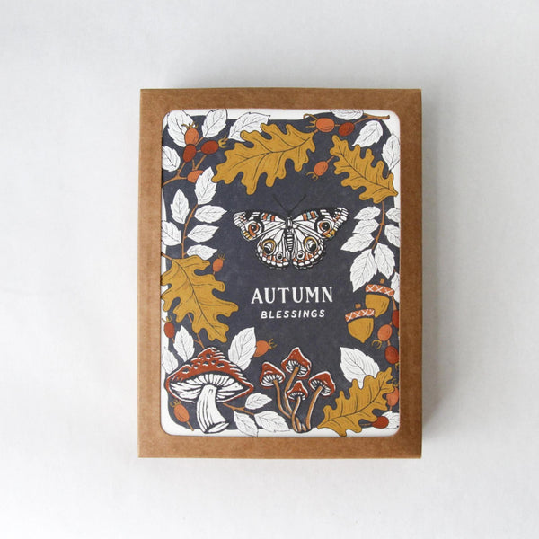 Autumn Blessings Mushroom Boxed Card Set of 8