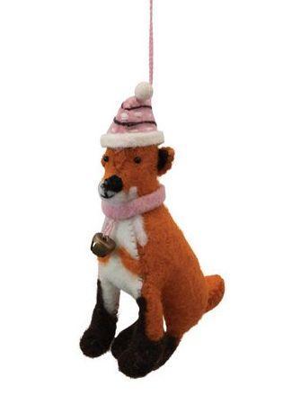 Wool Felt Fox Ornament