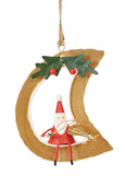 Hand Painted Santa on the Moon Ornament (3 Styles to Choose From!)