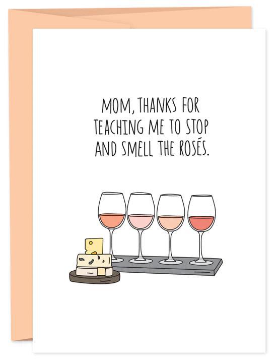 Smell the Rosé Mother's Day Card