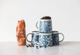 Blue Ceramic Floral Mug