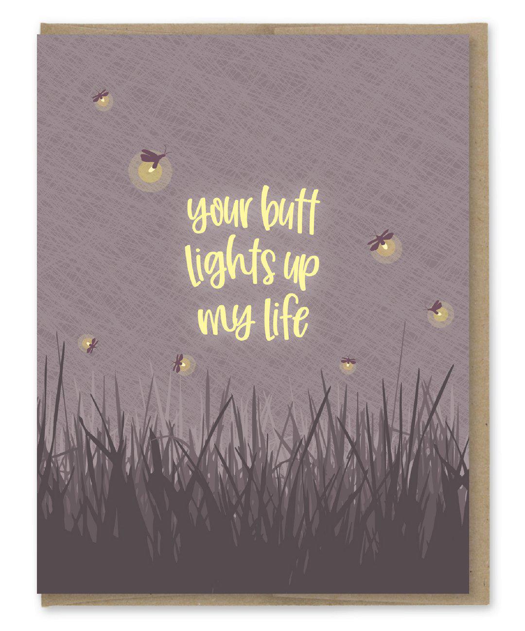 Your Butt Lights Up My Life Firefly Love Card