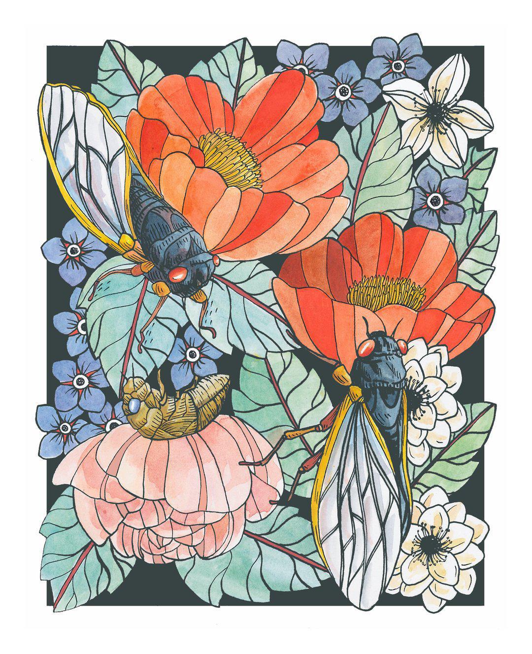 Summer Cicadas Print