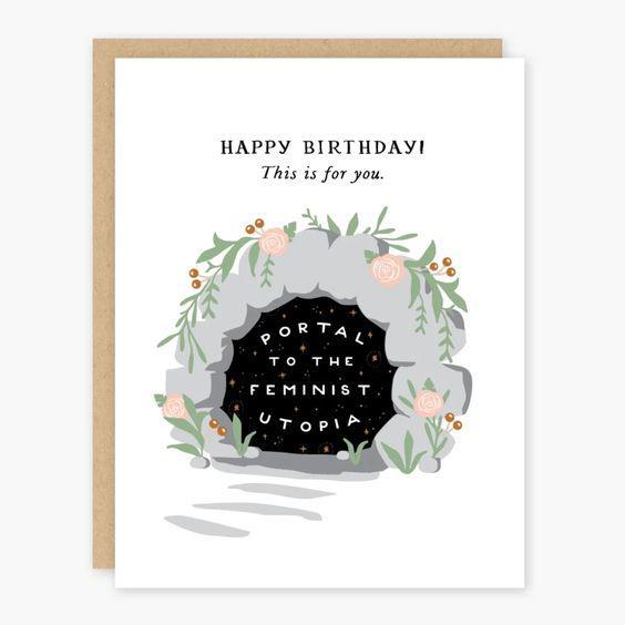 Feminist Portal Birthday Card