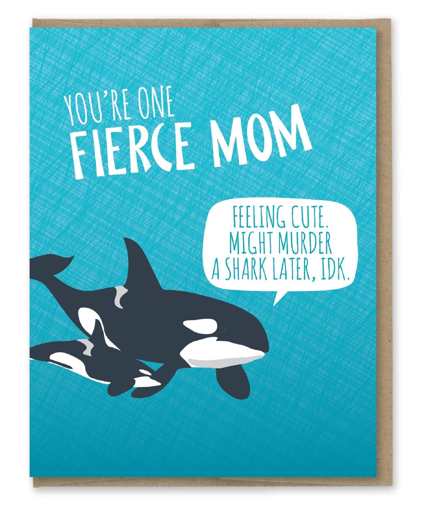 Fierce Whale Mom Card