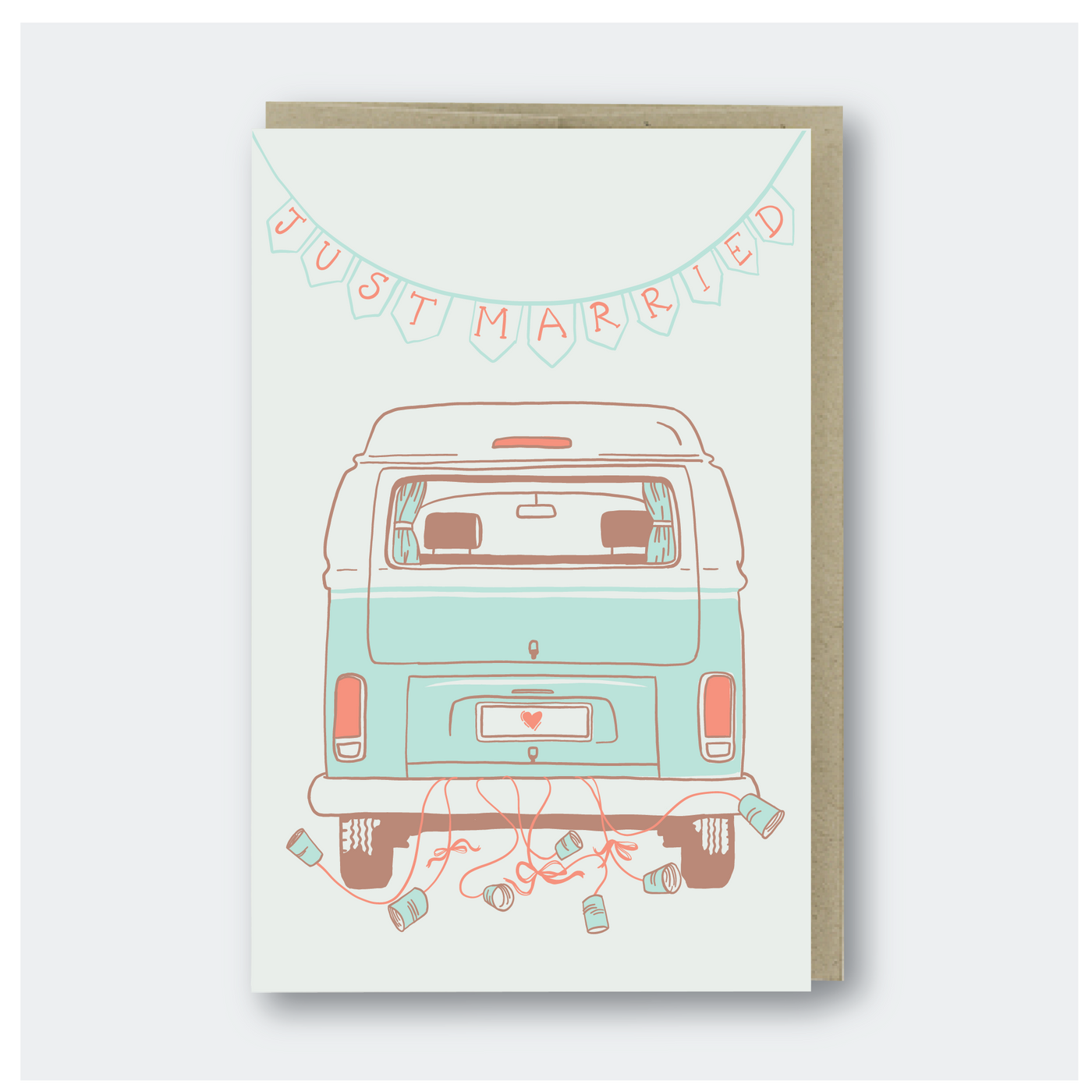 Just Married Camper Card