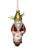 Glass Garden Gnome With Wheelbarrow Ornament