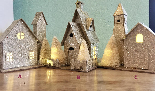 Light-Up Paper House Ornament