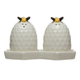 Beehive Salt and Pepper Shaker Set with Plate