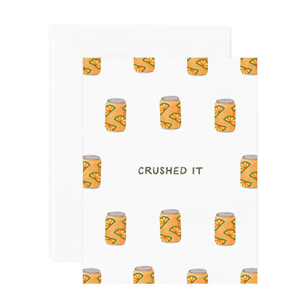 Crushed it Orange Soda Congrats Card