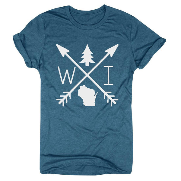 Blue Wisconsin Arrow T-Shirt