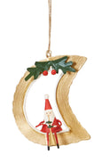 Hand Painted Santa on the Moon Ornament (3 Styles to Choose From!)